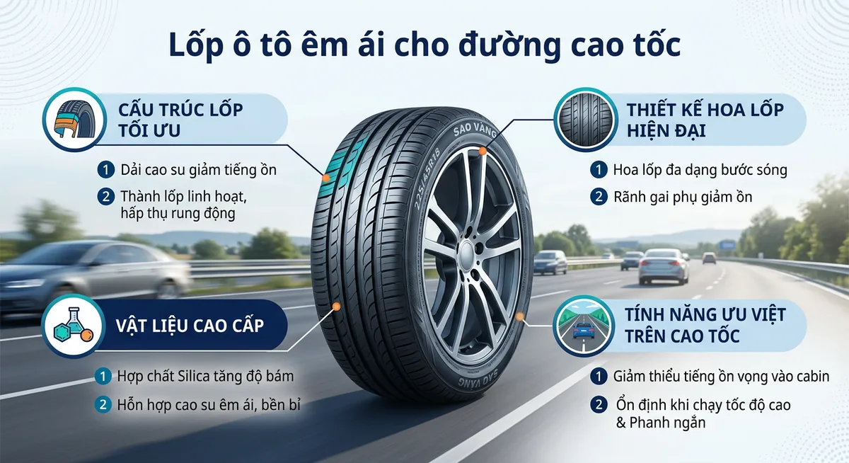 Cận cảnh hoa lốp Michelin Primacy 4 chống ồn