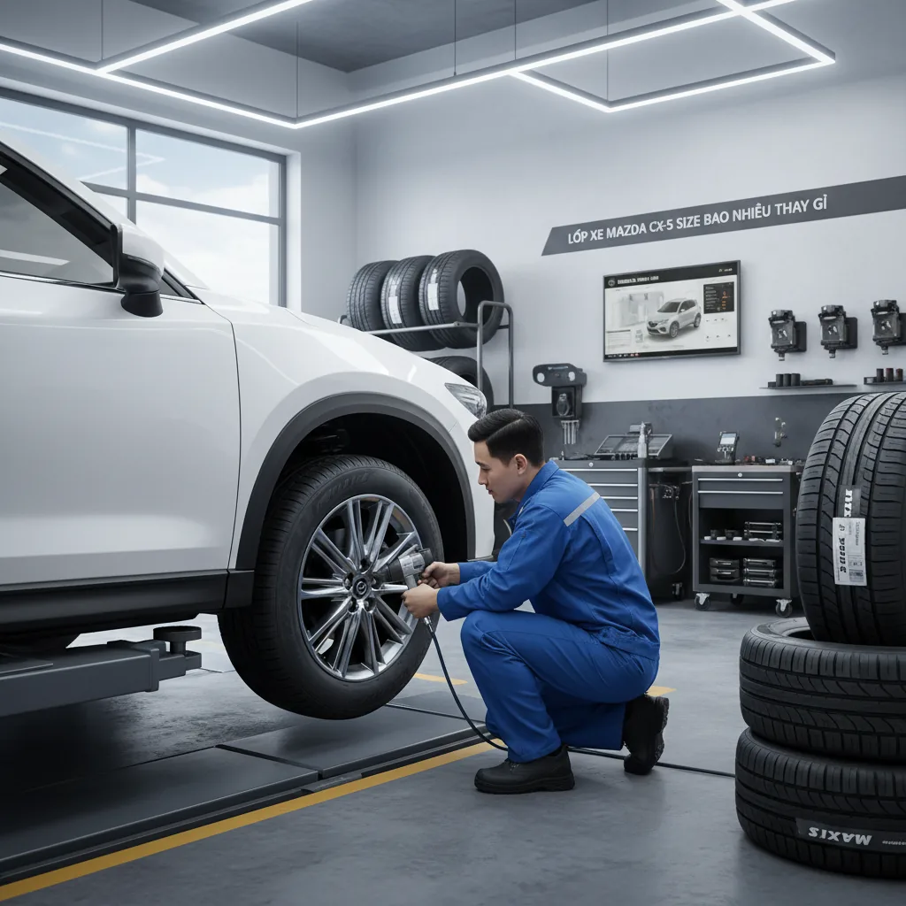 Quy trình cân chỉnh thước lái khi thay lốp xe Mazda CX-5
