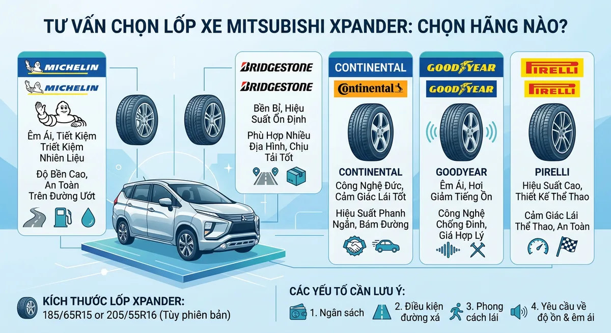 Lốp Bridgestone Turanza T005A cho xe Xpander