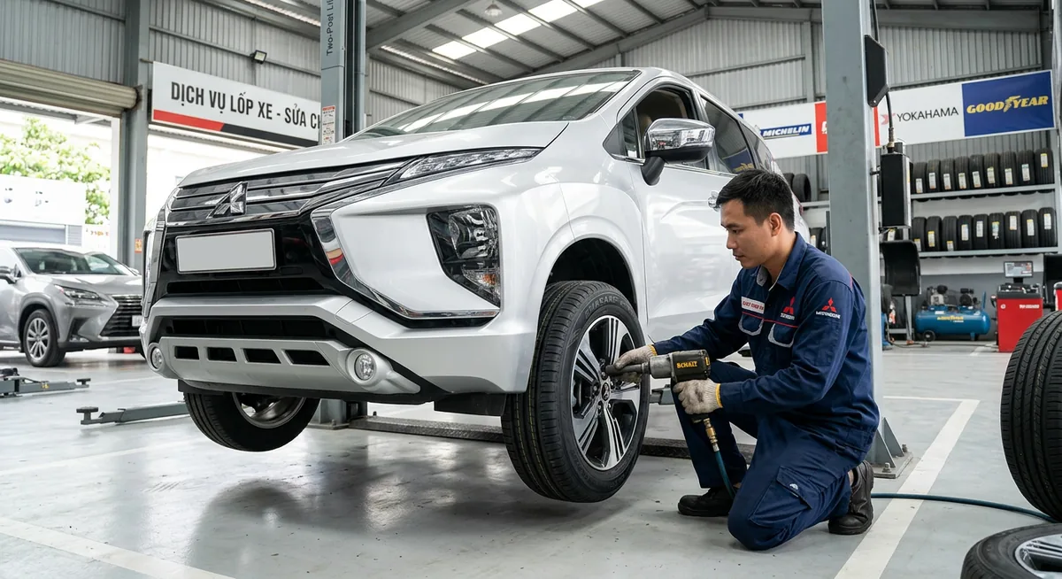 Bảo trì lốp xe Mitsubishi Xpander đúng cách
