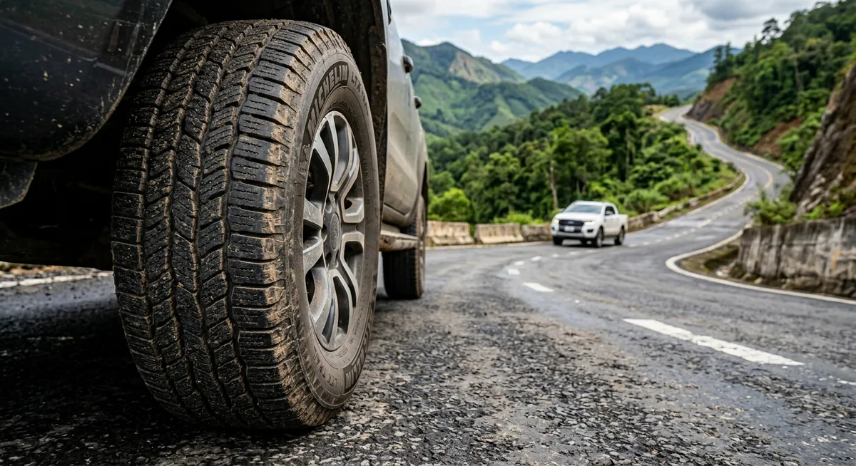 Lốp xe ô tô cho đường đèo dốc miền Trung vượt đèo Hải Vân