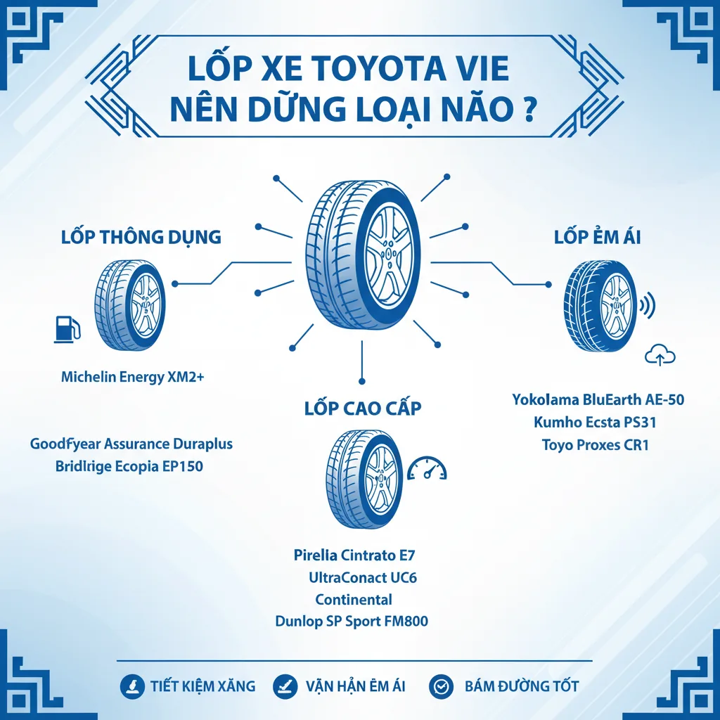 Lốp Michelin và Bridgestone cho xe Toyota Vios