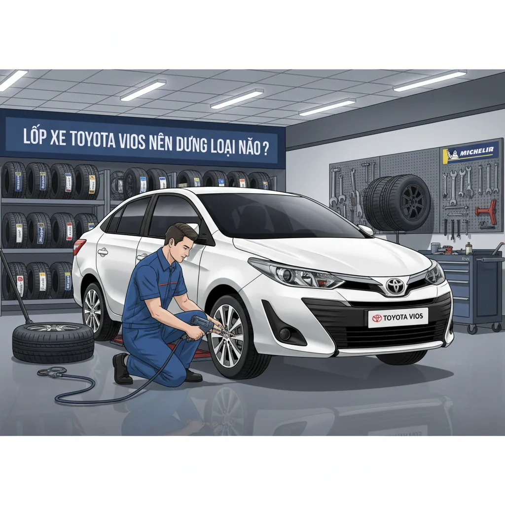 Kiểm tra độ mòn lốp xe Toyota Vios