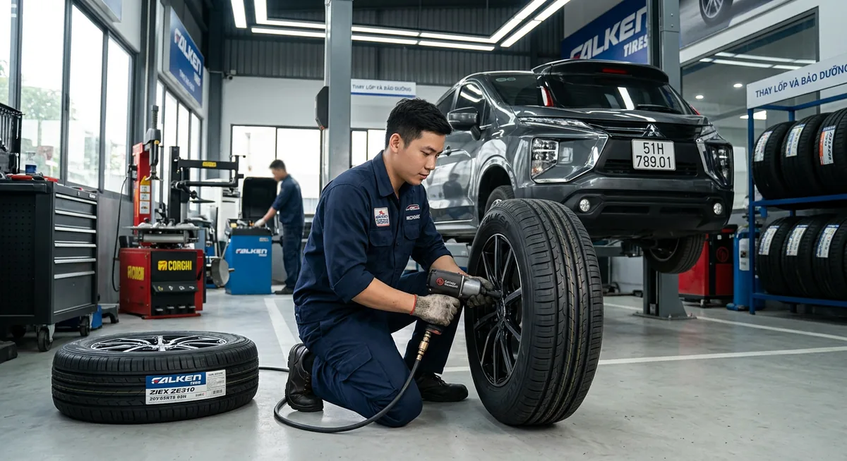 Kiểm tra thông số lốp Falken chính hãng