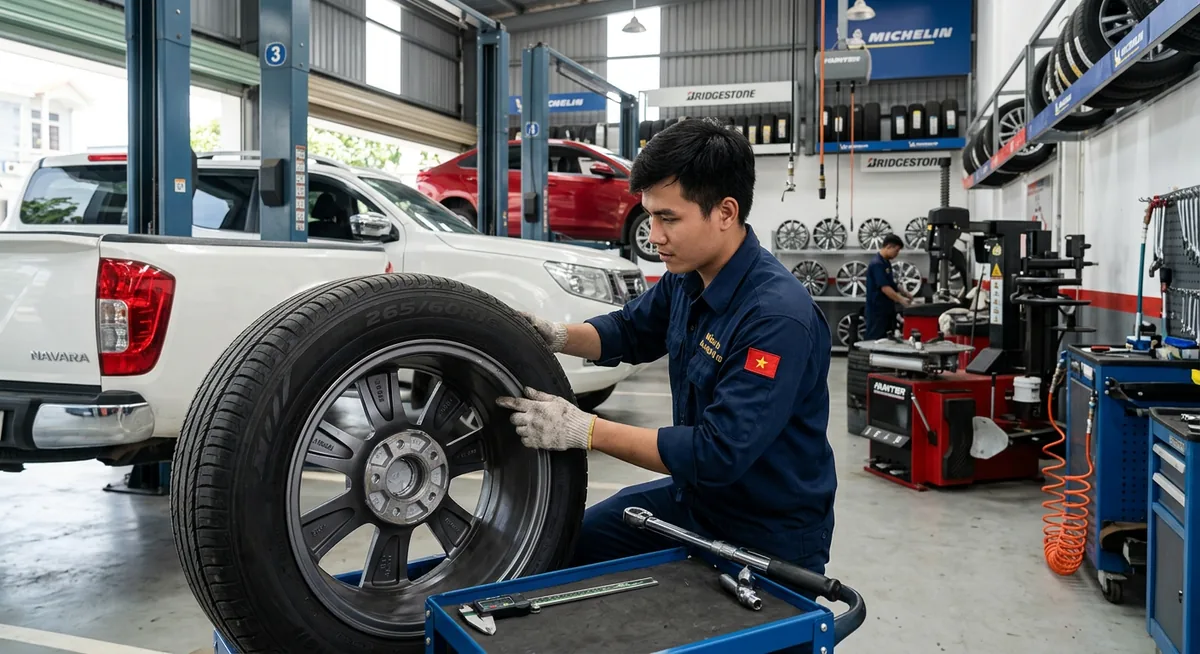 Nguy cơ khi độ mâm sai thông số ET và J gây cạ lốp