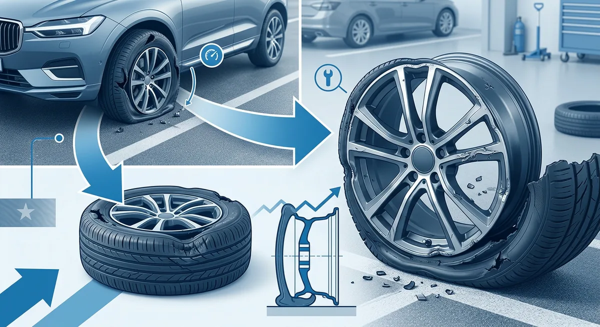 Các mảnh vỡ lốp xe có thể gây hại cho hệ thống gầm và phanh