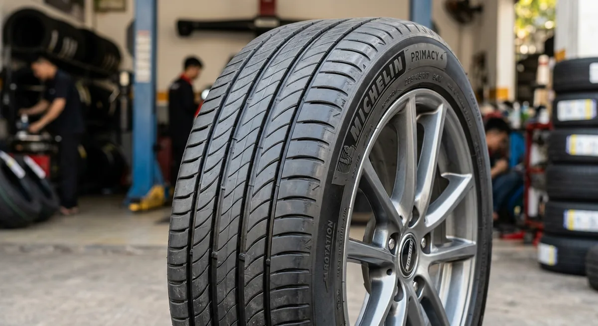 Kiểm tra độ mòn gai lốp ô tô cũ lướt 90%