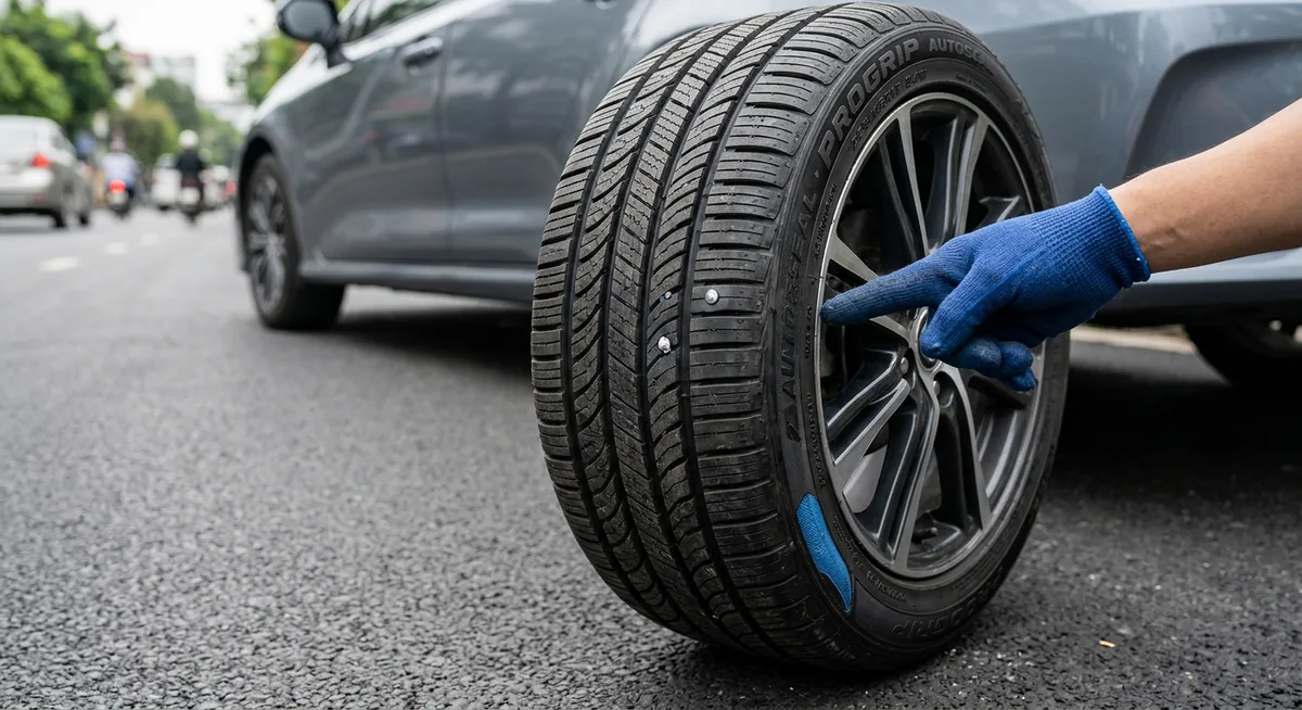 Công nghệ tráng lốp chống đinh bằng hợp chất polymer dẻo