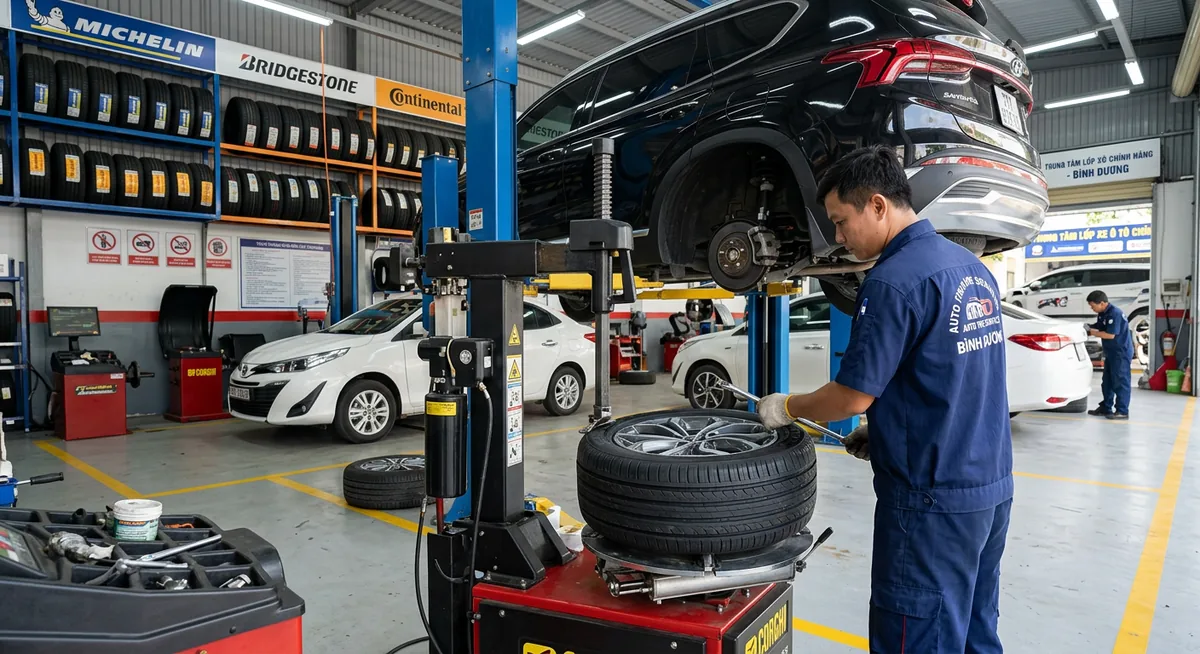 Kiểm tra thông số DOT trên lốp xe ô tô