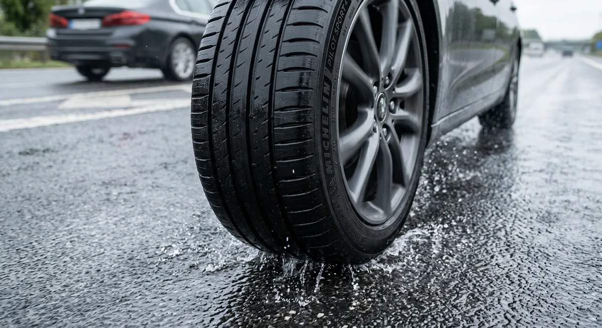 Mô phỏng hiện tượng aquaplaning trượt nước ở lốp xe khi đi qua vũng nước sâu
