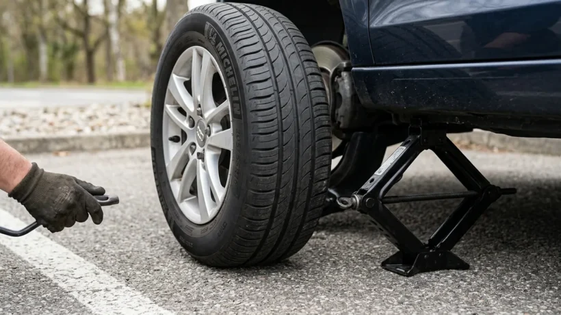 Hướng Dẫn Tự Thay Lốp Dự Phòng Ô Tô Bằng Kích Chữ A Chi Tiết