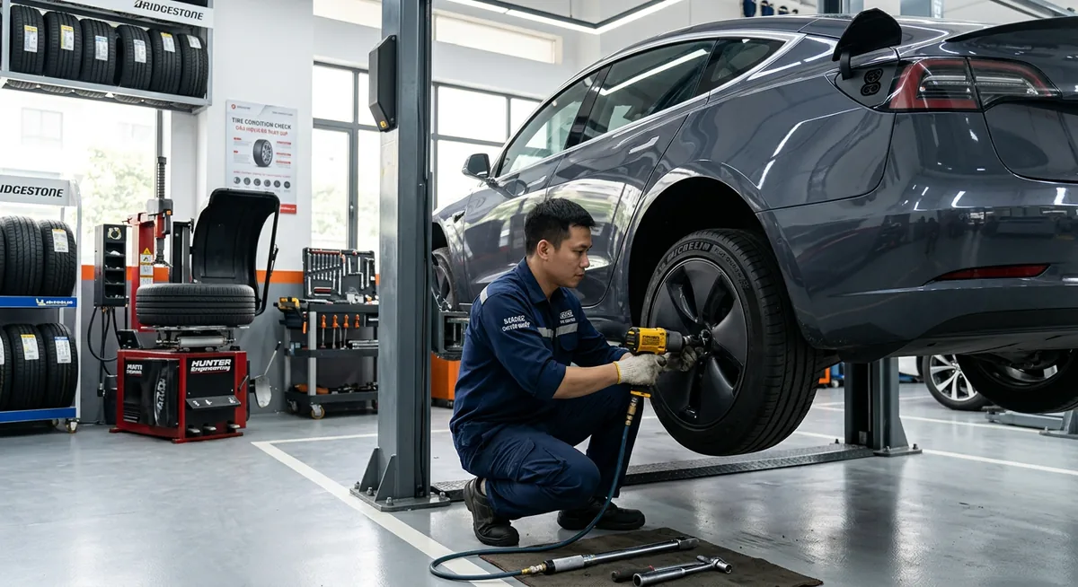 Đảo lốp xe điện định kỳ giúp tăng tuổi thọ sử dụng