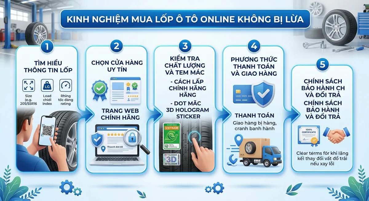 Thông số kỹ thuật trên hông lốp ô tô