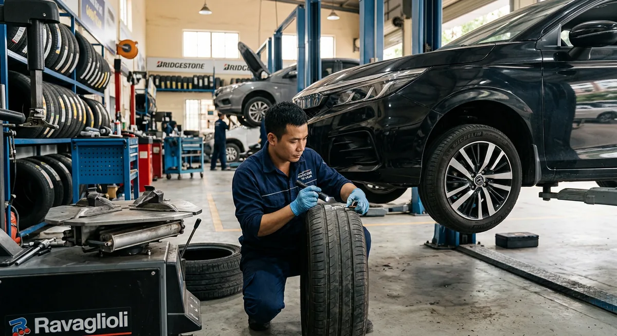 Mua lốp xe tại các địa chỉ uy tín để tránh lốp giả