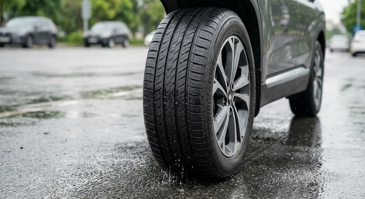 Hiện tượng Hydroplaning khi <a href=