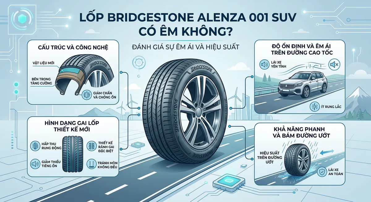 Cấu trúc gai lốp Bridgestone Alenza 001