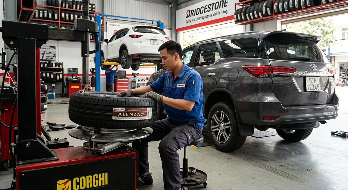 Kiểm tra độ mòn lốp Alenza 001 sau thời gian sử dụng