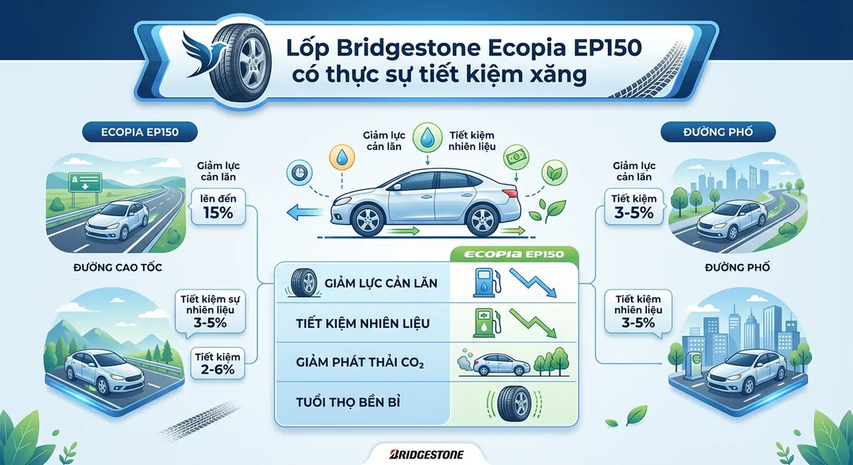Cấu tạo gai lốp Bridgestone Ecopia EP150