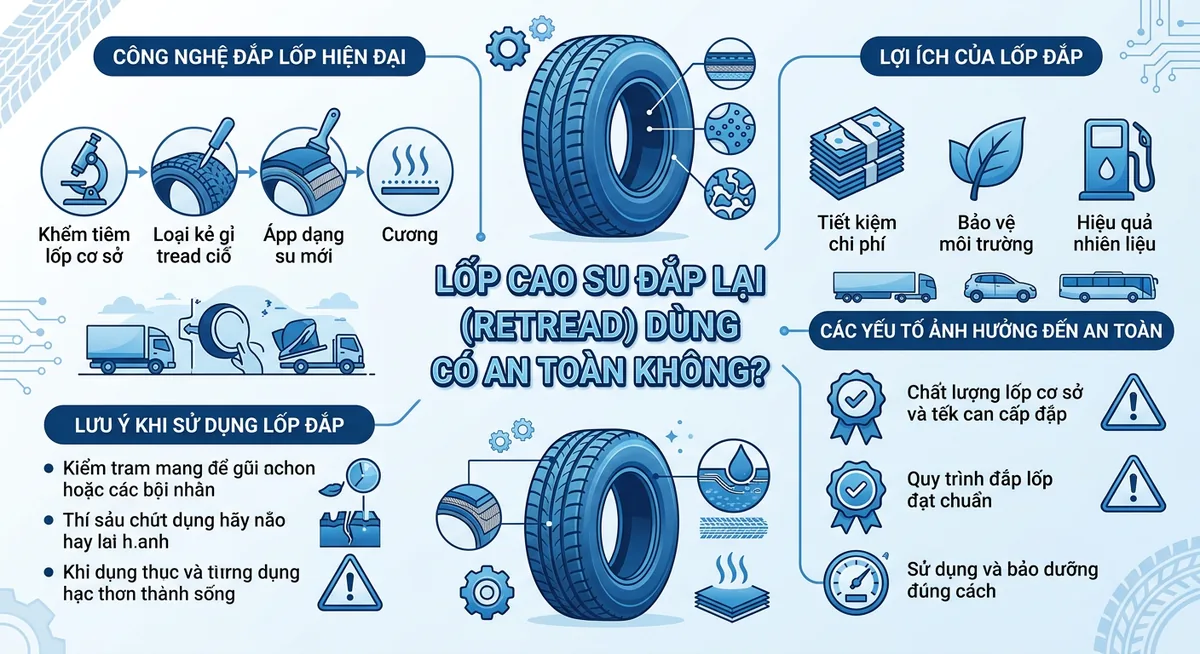 Quy trình lưu hóa lốp đắp trong nồi hấp autoclave