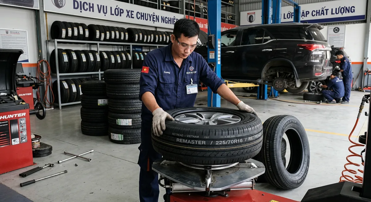 Lợi ích môi trường của lốp đắp Retread