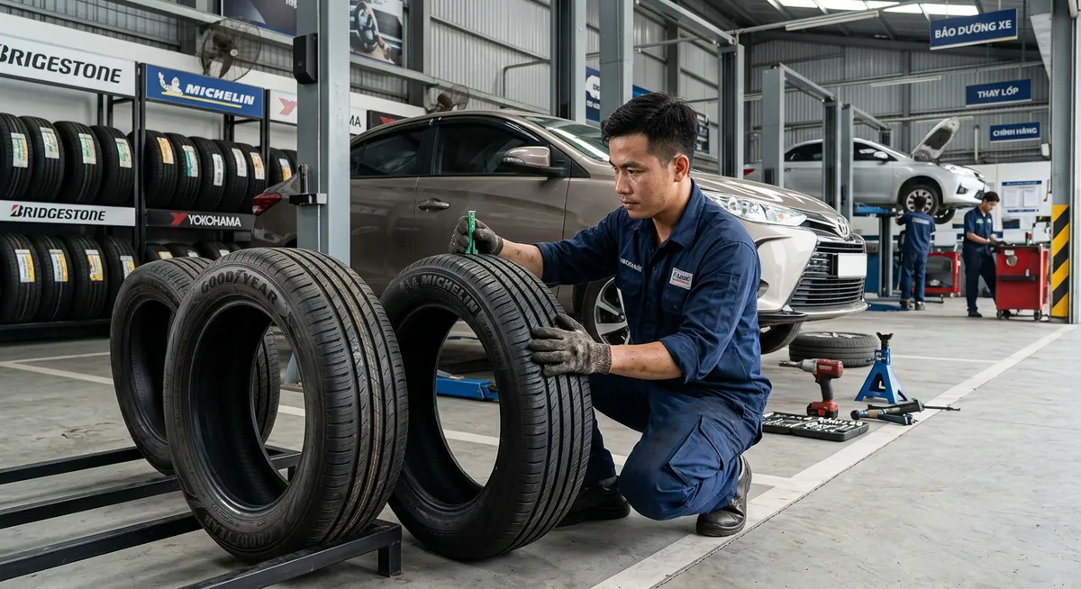 Mua lốp xe tại các đại lý ủy quyền để đảm bảo hàng chính hãng