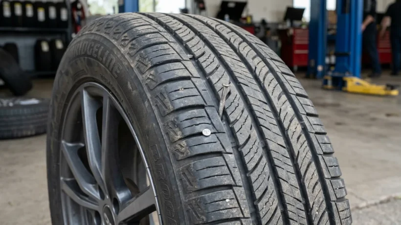 Lốp Ô Tô Dính Đinh Rúc Sâu Có Nên Tự Nhổ Ra Không