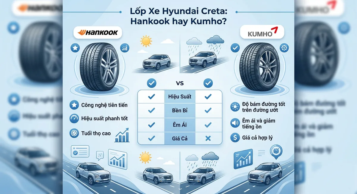 Cận cảnh gai lốp Hankook Ventus Prime 3 cho xe Hyundai Creta