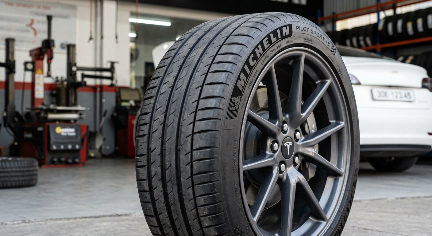 Lốp xe Tesla Model 3 chuyên dụng với lớp foam chống ồn bên trong