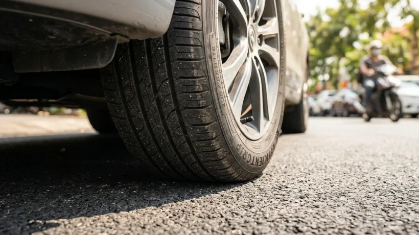 Nguy Hiểm Tiềm Ẩn Khi Áp Suất Lốp Quá Căng Vào Buổi Trưa
