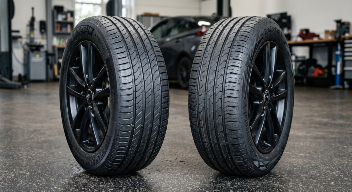 So sánh cấu tạo lốp Continental EcoContact 6 và Michelin e.Primacy cho xe hybrid