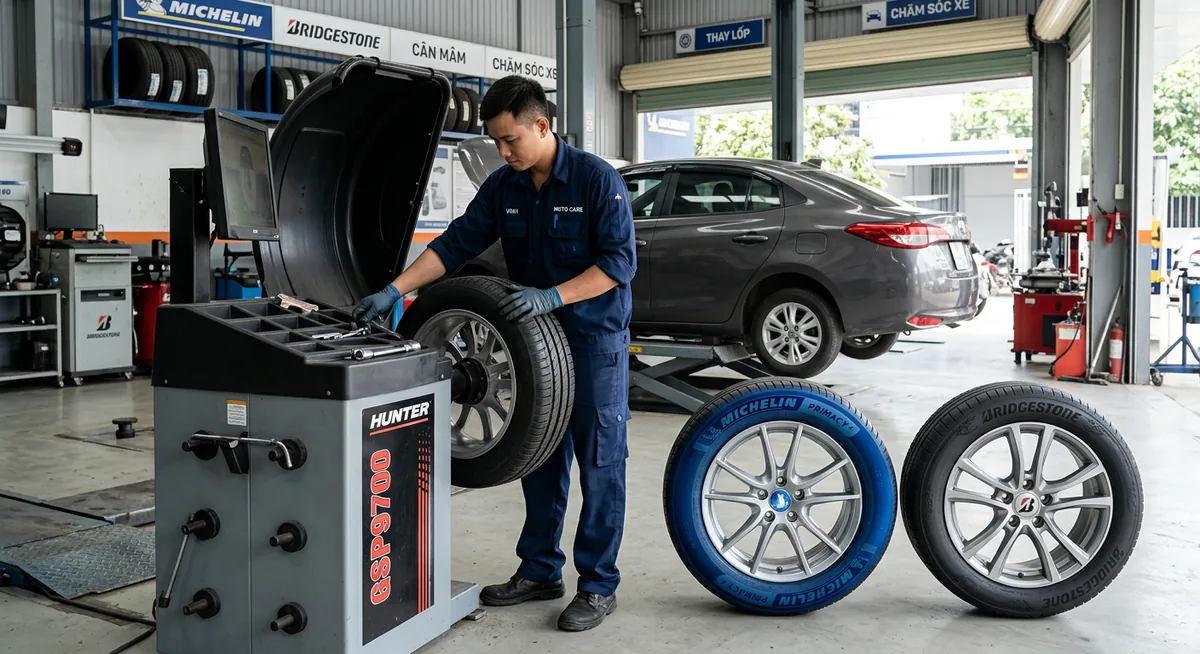Xe Sedan lắp lốp Michelin Primacy 4