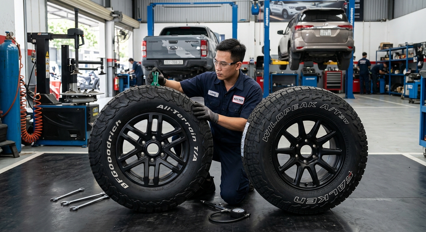Bản đồ nhiệt và cấu trúc tản nhiệt trên lốp Falken AT3W