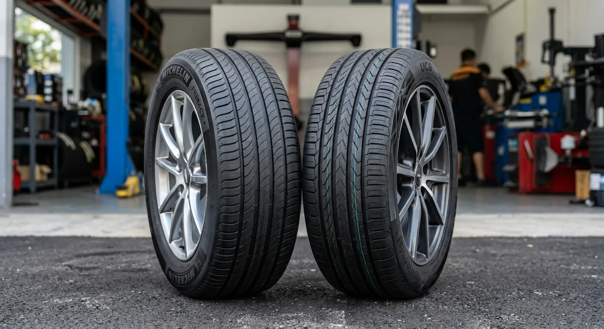 So sánh lốp Michelin Primacy 4 và Continental UC6 thiết kế gai lốp