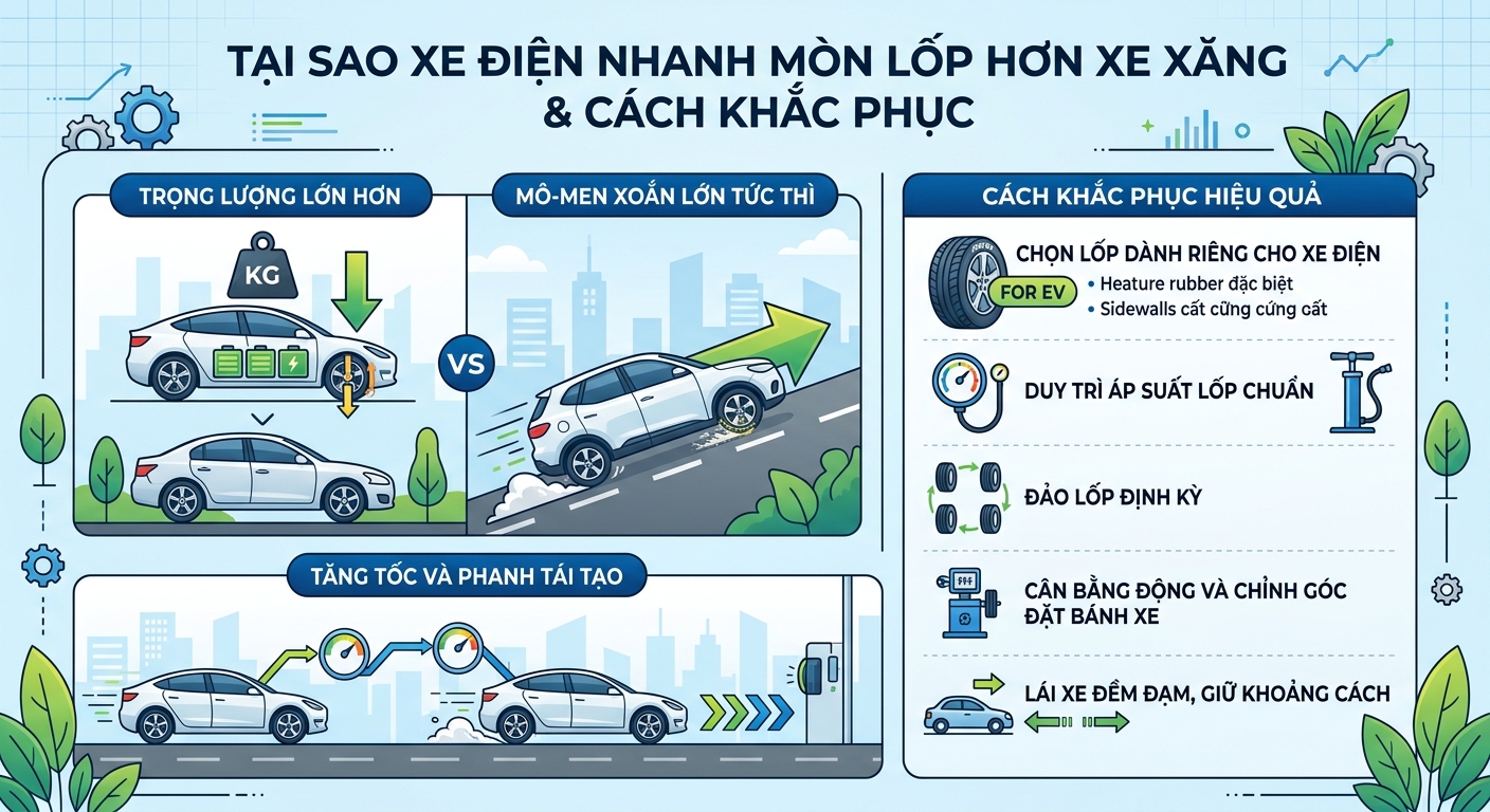 Cấu tạo bên trong của lốp xe điện chuyên dụng