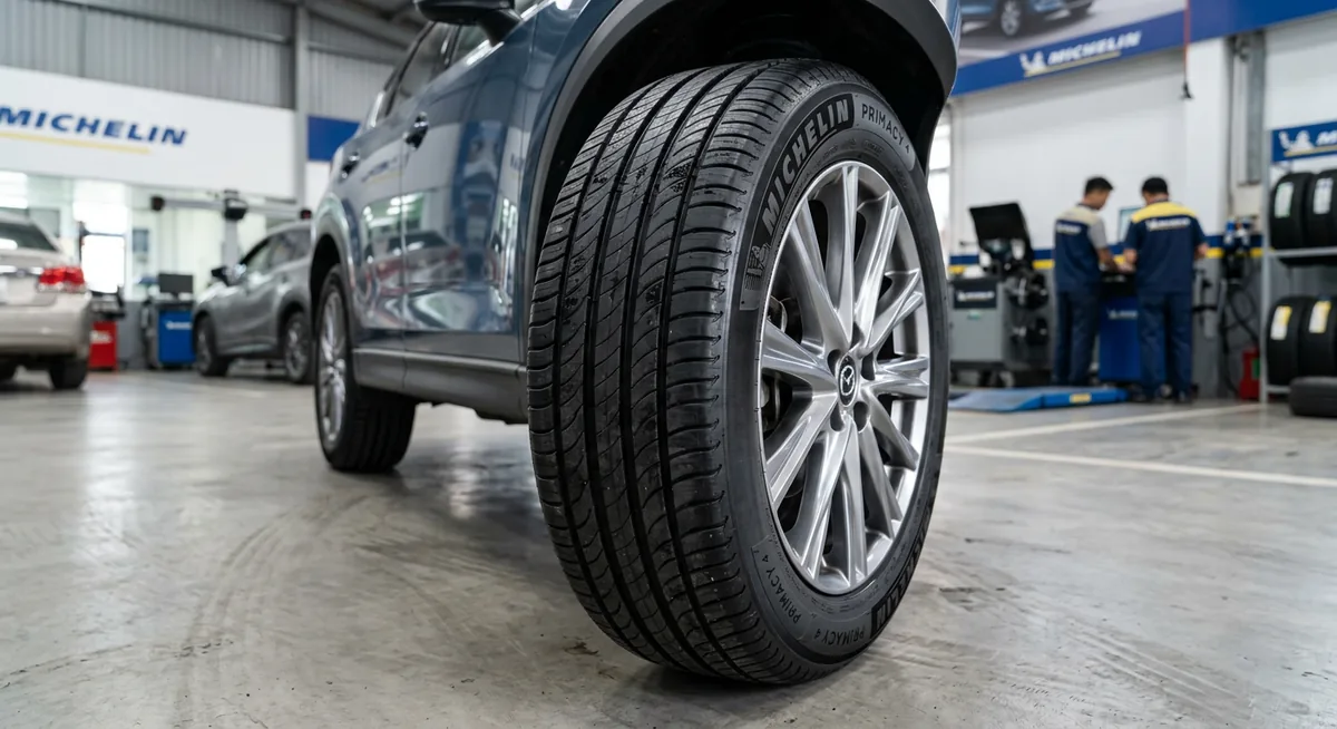 [Cửa hàng Michelin chính hãng với biển hiệu nhận diện chuyên nghiệp]