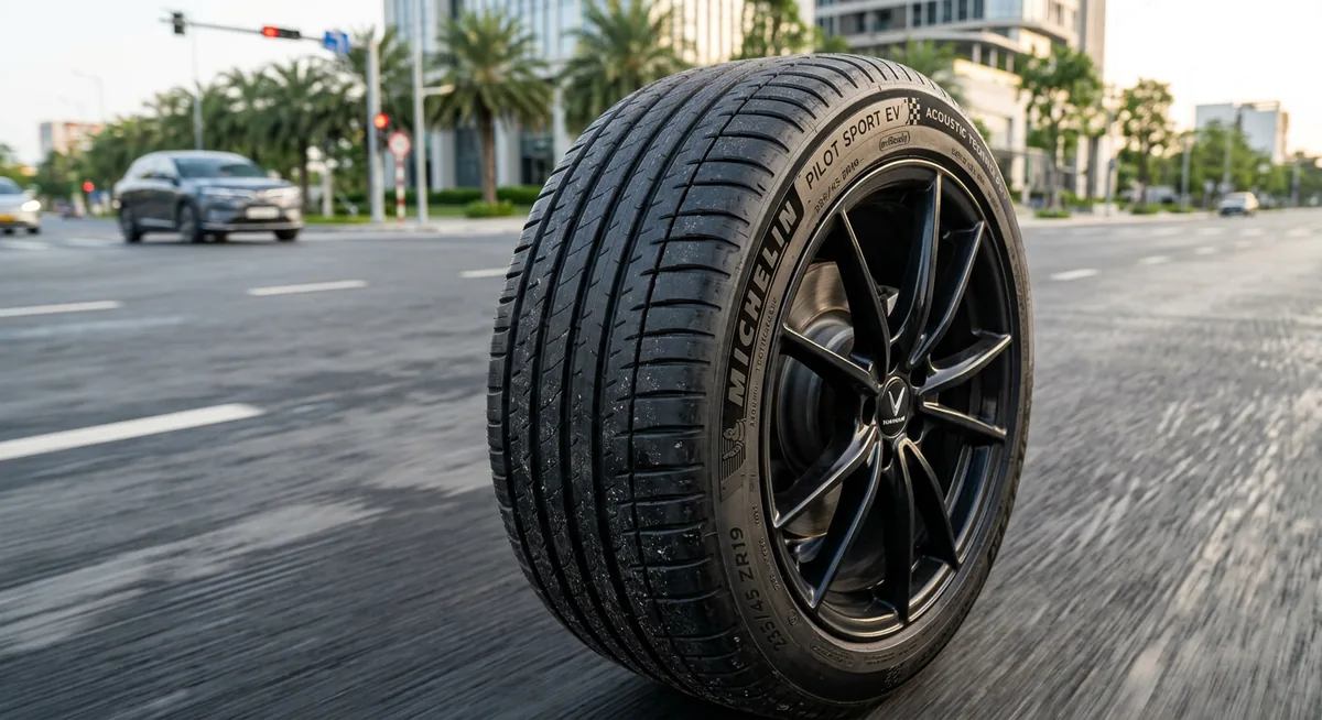 Cấu tạo lốp xe điện chống ồn với lớp bọt biển tiêu âm