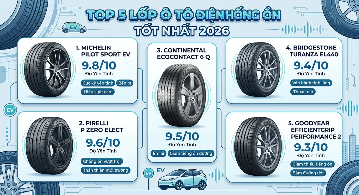 Lốp Bridgestone Turanza EV lắp trên xe điện hiện đại