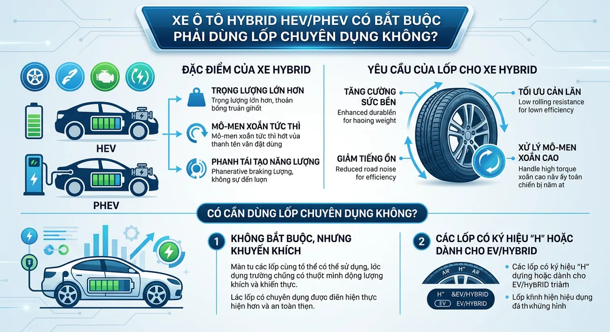 So sánh cấu trúc lốp xe điện và lốp xe xăng