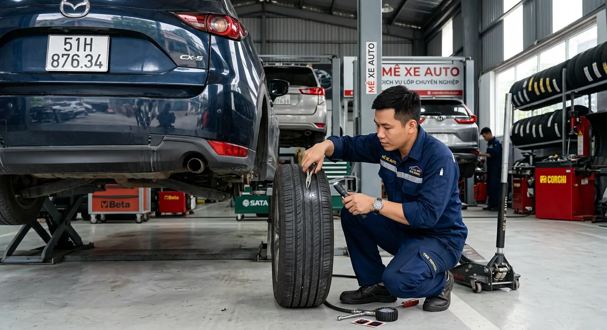 Bộ dụng cụ cứu hộ lốp ô tô chuyên dụng