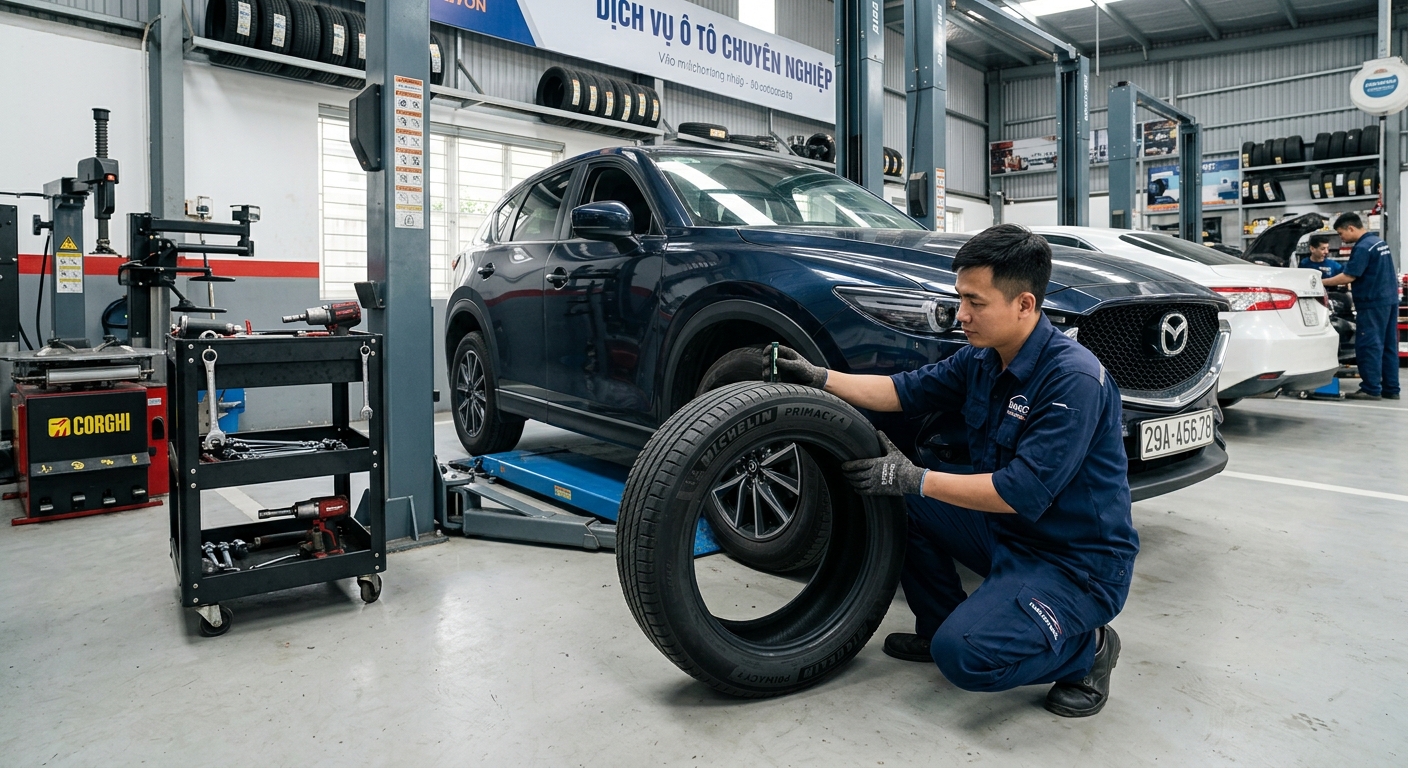 Các ký hiệu Treadwear Traction Temperature trên hông lốp ô tô